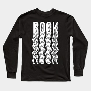 rock geometric logo design Long Sleeve T-Shirt